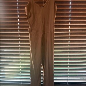 lululemon athletica Brown Ribbed Jumpsuit